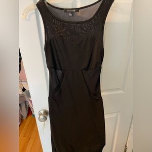 Black cutout mini dress